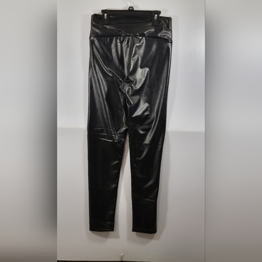 Women'sJimilaka Black Small Faux Leather Pants - Picture 3 of 6